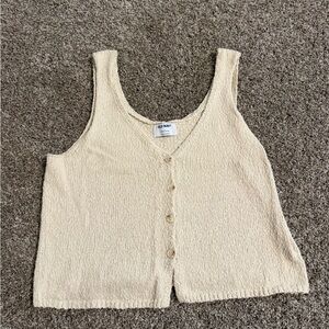 Old Navy Cream Knit Tank Top